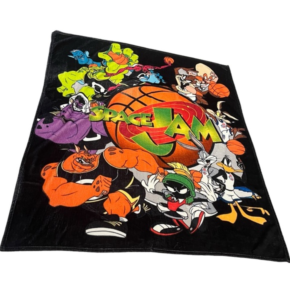 Vintage Space Jam Warner Brothers 49x57 Soft Throw Blanket - Picture 1 of 9